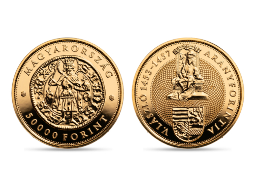 2024. évi V. László aranyforintja arany emlékérme PP